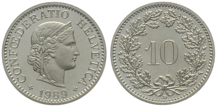 10 Rappen 1989 B